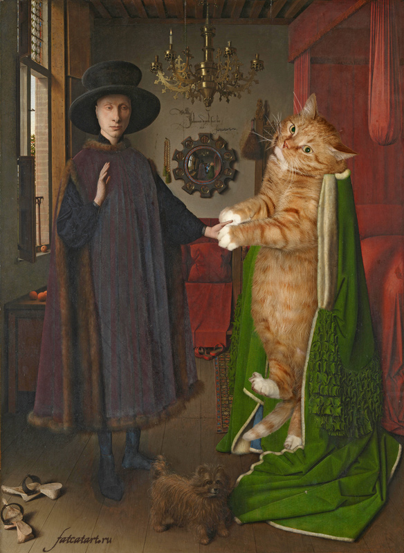 eyck-the-arnolfini-portrait-cat-w